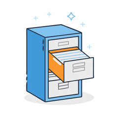 filing cabinet icon, filing cabinet vector illustration-simple illustration of filing cabinet, perfect for filing cabinet logos and icons