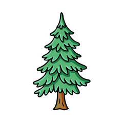 fir tree icon, fir tree vector illustration-simple illustration of fir tree, perfect for fir tree logos and icons