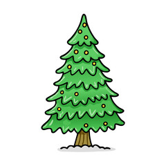 Fototapeta premium fir tree icon, fir tree vector illustration-simple illustration of fir tree, perfect for fir tree logos and icons