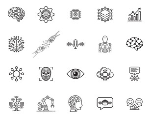 20 Artificial Intelligence Icons set
