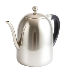 stainless steel kettle isolated on transparent background