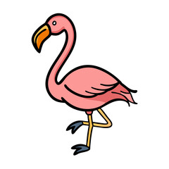 flamingo icon, flamingo vector illustration-simple illustration of flamingo, perfect for flamingo logos and icons