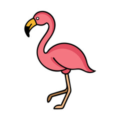 flamingo icon, flamingo vector illustration-simple illustration of flamingo, perfect for flamingo logos and icons
