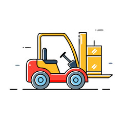 Naklejka premium forklift icon, forklift vector illustration-simple illustration of forklift, perfect for forklift logos and icons