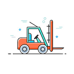 forklift icon, forklift vector illustration-simple illustration of forklift, perfect for forklift logos and icons