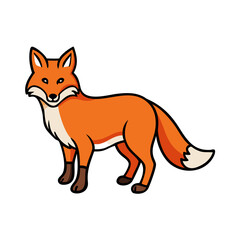 fox icon, fox vector illustration-simple illustration of fox, perfect for fox logos and icons
