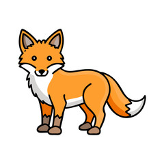 fox icon, fox vector illustration-simple illustration of fox, perfect for fox logos and icons