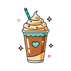 frappuccino icon, frappuccino vector illustration-simple illustration of frappuccino, perfect for frappuccino logos and icons