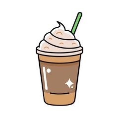 frappuccino icon, frappuccino vector illustration-simple illustration of frappuccino, perfect for frappuccino logos and icons