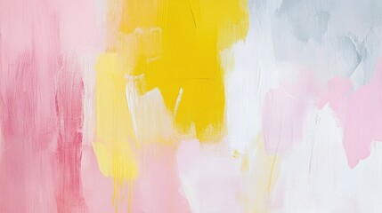  pastel abstract paint strokes in tones of pinks, yellows and white. thick, textured acrylic paint with visible brushstrokes 