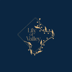 Lily of the valley elegant vector floral design