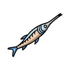 garfish icon, garfish vector illustration-simple illustration of garfish, perfect for garfish logos and icons