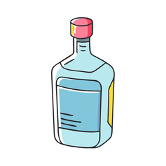 gin bottle icon, gin bottle vector illustration-simple illustration of gin bottle, perfect for gin bottle logos and icons