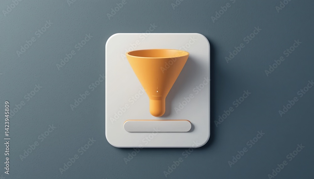 Poster funnel design showcase minimalist studio digital artwork modern environment close-up view visual con
