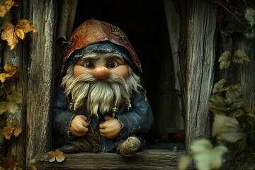 the squirrel in a wooden box