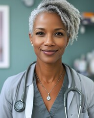 Confident female doctor with a friendly smile