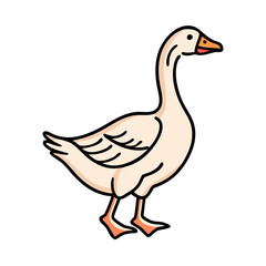 goose icon, goose vector illustration-simple illustration of goose, perfect for goose logos and icons