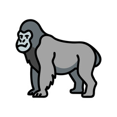 Fototapeta premium gorilla icon, gorilla vector illustration-simple illustration of gorilla, perfect for gorilla logos and icons