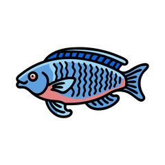 gourami fish icon, gourami fish vector illustration-simple illustration of gourami fish, perfect for gourami fish logos and icons