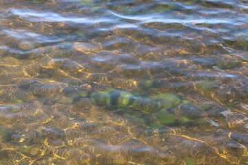 water and stones
