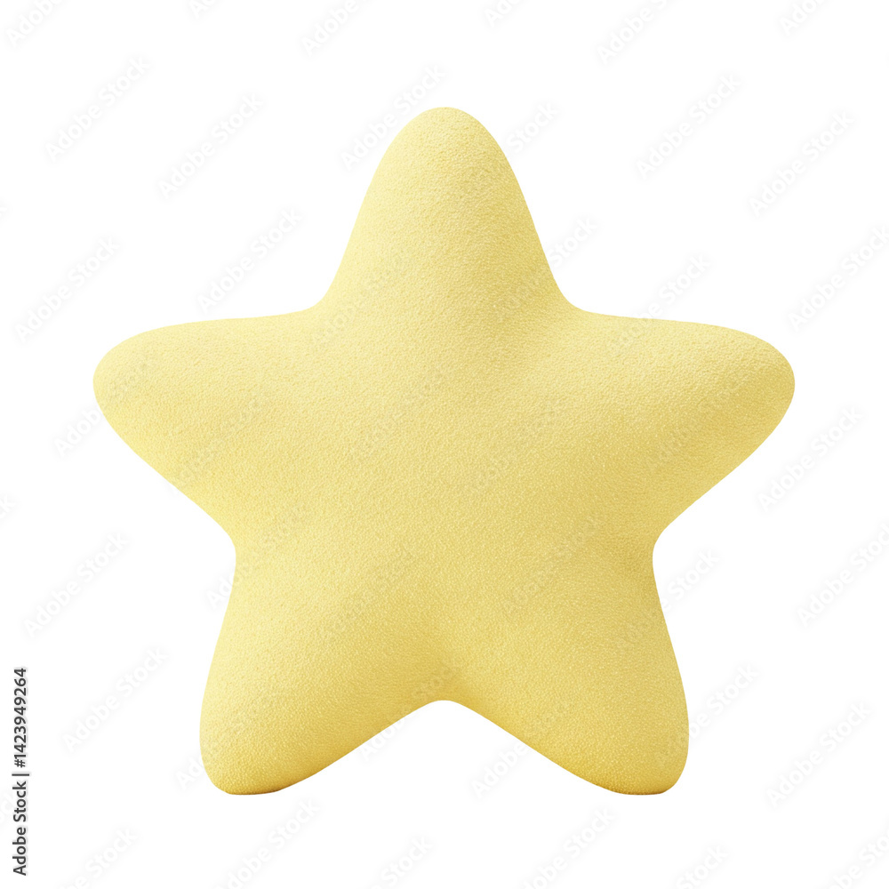 Poster yellow star shape isolated on black background representing creativity and playfulness in design, ar