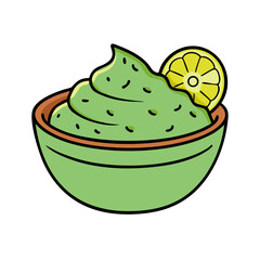 guacamole bowl icon, guacamole bowl vector illustration-simple illustration of guacamole bowl, perfect for guacamole bowl logos and icons