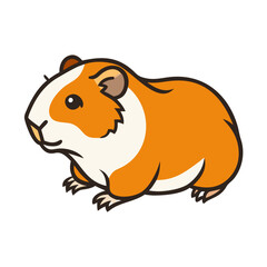 guinea pig icon, guinea pig vector illustration-simple illustration of guinea pig, perfect for guinea pig logos and icons