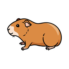 guinea pig icon, guinea pig vector illustration-simple illustration of guinea pig, perfect for guinea pig logos and icons