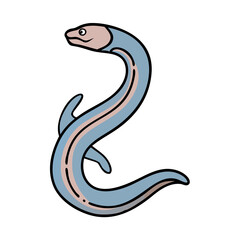 hagfish icon, hagfish vector illustration-simple illustration of hagfish, perfect for hagfish logos and icons