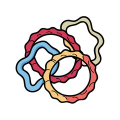 hair ties icon, hair ties vector illustration-simple illustration of hair ties, perfect for hair ties logos and icons