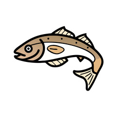 hake icon, hake vector illustration-simple illustration of hake, perfect for hake logos and icons