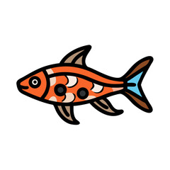 harlequin rasbora fish icon, harlequin rasbora fish vector illustration-simple illustration of harlequin rasbora fish, perfect for harlequin rasbora fish logos and icons