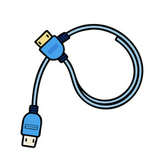 hdmi cable icon, hdmi cable vector illustration-simple illustration of hdmi cable, perfect for hdmi cable logos and icons