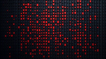 Expanding Cyber-Tech Abstract Digital Pattern with Glowing Red Dashes