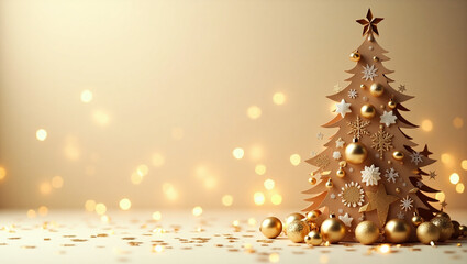 christmas tree with golden stars