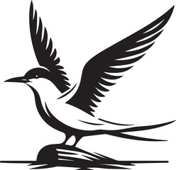 Obraz premium swift bird silhouette vector, swift bird logo vector, swift bird icon