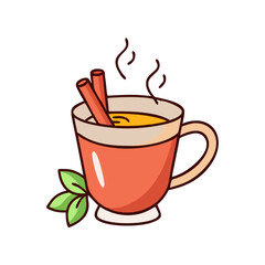 hot cider with cinnamon icon, hot cider with cinnamon vector illustration-simple illustration of hot cider with cinnamon, perfect for hot cider with cinnamon logos and icons