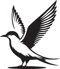 Obraz premium swift bird silhouette vector, swift bird logo vector, swift bird icon