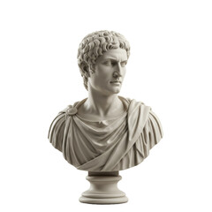 Obraz premium Intricate White Marble Bust of a Historical Figure