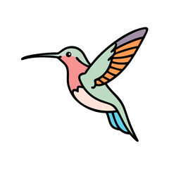 hummingbird icon, hummingbird vector illustration-simple illustration of hummingbird, perfect for hummingbird logos and icons
