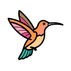 hummingbird icon, hummingbird vector illustration-simple illustration of hummingbird, perfect for hummingbird logos and icons