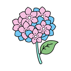 hydrangea flower icon, hydrangea flower vector illustration-simple illustration of hydrangea flower, perfect for hydrangea flower logos and icons