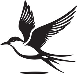 Fototapeta premium swift bird silhouette vector, swift bird logo vector, swift bird icon