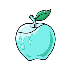 ice apple icon, ice apple vector illustration-simple illustration of ice apple, perfect for ice apple logos and icons