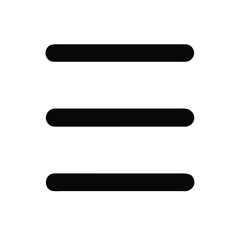 Fototapeta premium Three Horizontal Lines Hamburger Menu Icon 