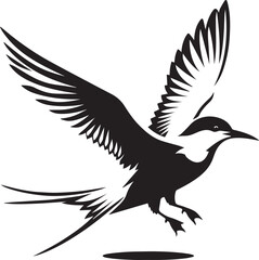 Obraz premium swift bird silhouette vector, swift bird logo vector, swift bird icon