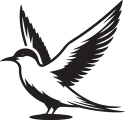 Obraz premium swift bird silhouette vector, swift bird logo vector, swift bird icon