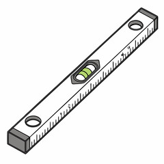 Vector Illustration Of A Spirit Level Bubble Level For Construction Or Diy Projects