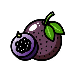jabuticaba fruit icon, jabuticaba fruit vector illustration-simple illustration of jabuticaba fruit, perfect for jabuticaba fruit logos and icons