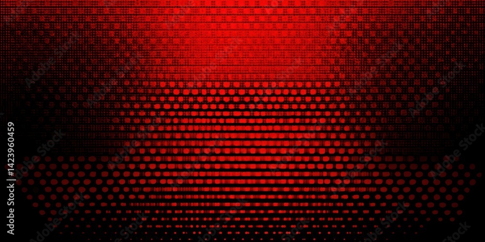 Poster A black and red background with a red line